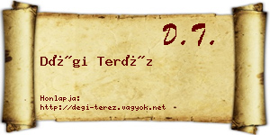 Dégi Teréz névjegykártya